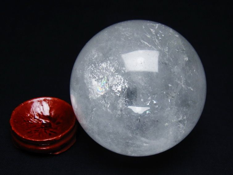 水晶 丸玉 65mm スフィア 置物 水晶玉 一点物 151-8856