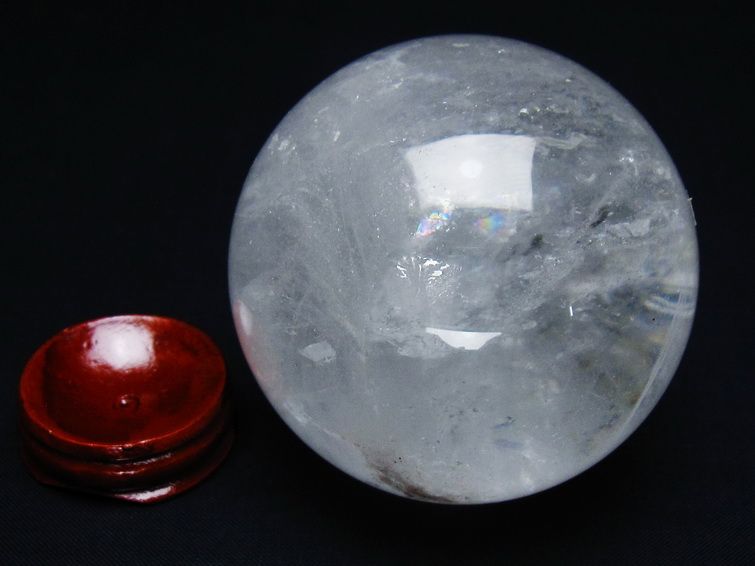 水晶 丸玉 69mm スフィア 置物 水晶玉 一点物 151-8868