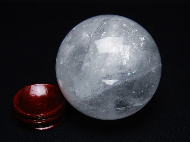 水晶 丸玉 64mm スフィア 置物 水晶玉 一点物 151-8872