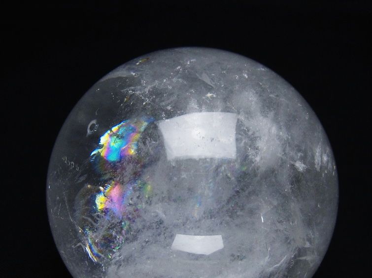 水晶 丸玉 64mm スフィア 置物 水晶玉 一点物 151-8873