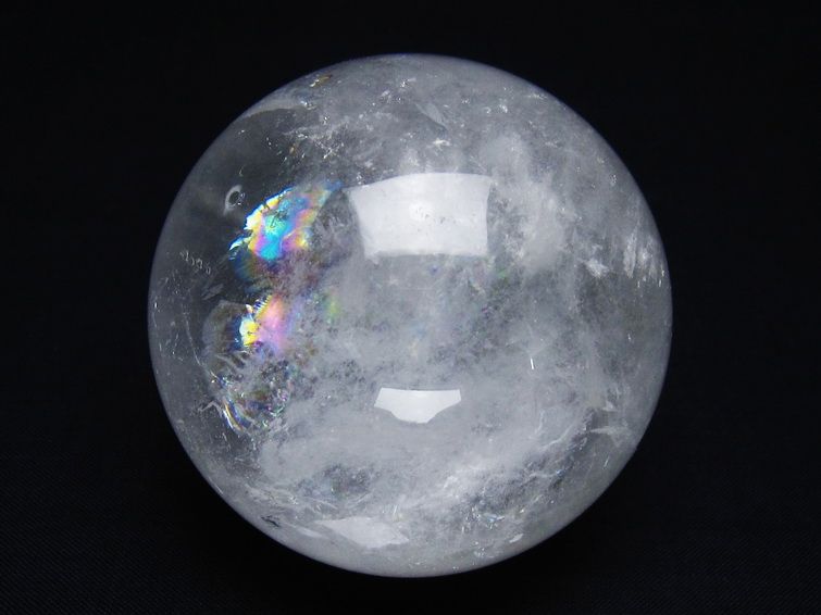 水晶 丸玉 64mm スフィア 置物 水晶玉 一点物 151-8873