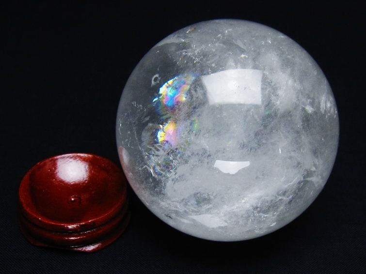 水晶 丸玉 64mm スフィア 置物 水晶玉 一点物 151-8873