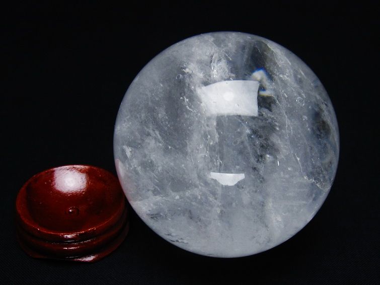 水晶 丸玉 64mm スフィア 置物 水晶玉 一点物 151-8877