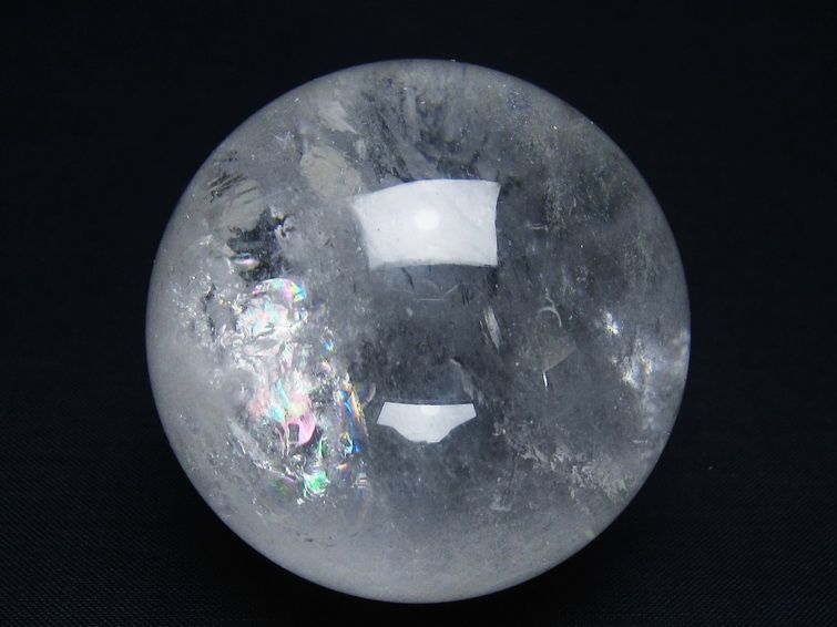 水晶 丸玉 57mm スフィア 置物 水晶玉 一点物 151-8889