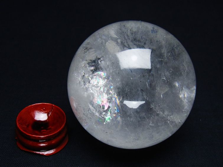 水晶 丸玉 57mm スフィア 置物 水晶玉 一点物 151-8889