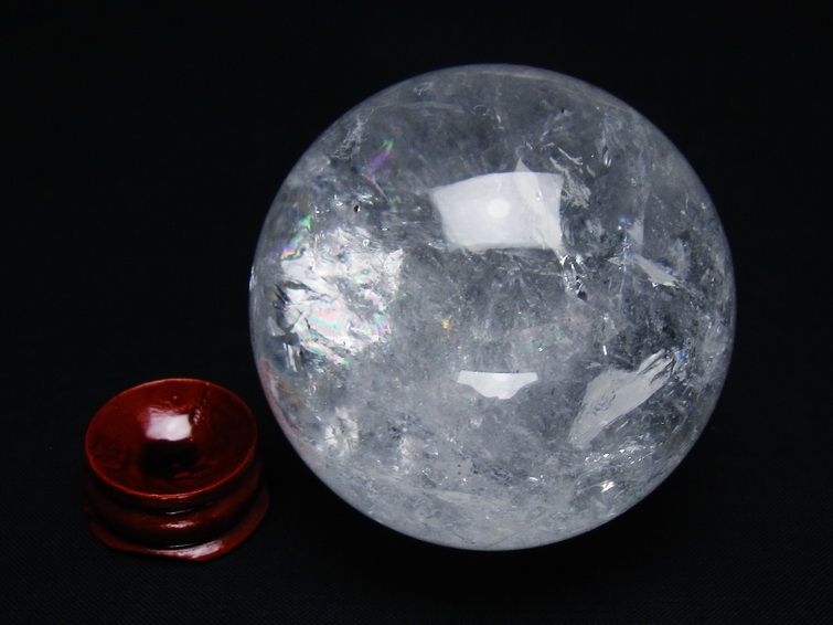水晶 丸玉 61mm スフィア 置物 水晶玉 一点物 151-8896