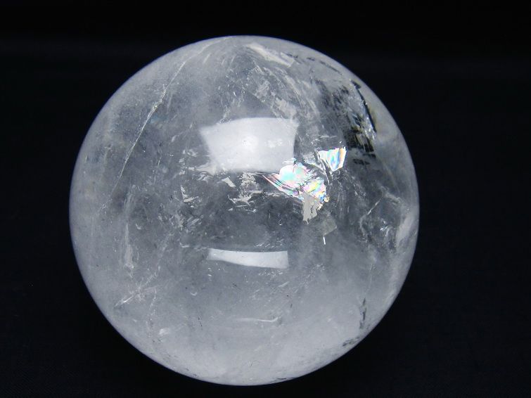 水晶 丸玉 80mm スフィア 置物 水晶玉 一点物 151-8913