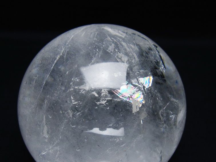 水晶 丸玉 80mm スフィア 置物 水晶玉 一点物 151-8913