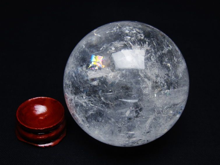 水晶 丸玉 57mm スフィア 置物 水晶玉 一点物 151-8945 【sold out】