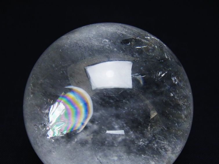 水晶 丸玉 55mm スフィア 置物 水晶玉 一点物 151-8955