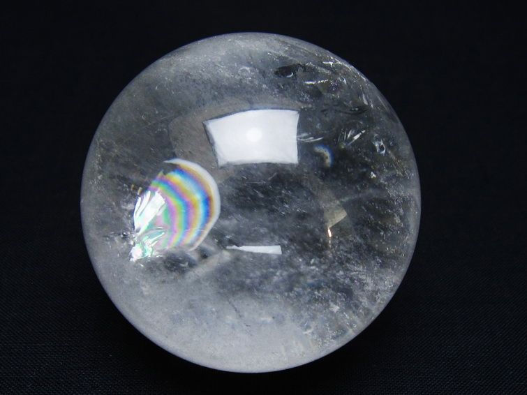 水晶 丸玉 55mm スフィア 置物 水晶玉 一点物 151-8955
