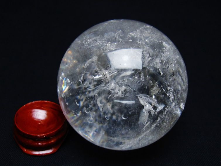 水晶 丸玉 56mm スフィア 置物 水晶玉 一点物 151-8956