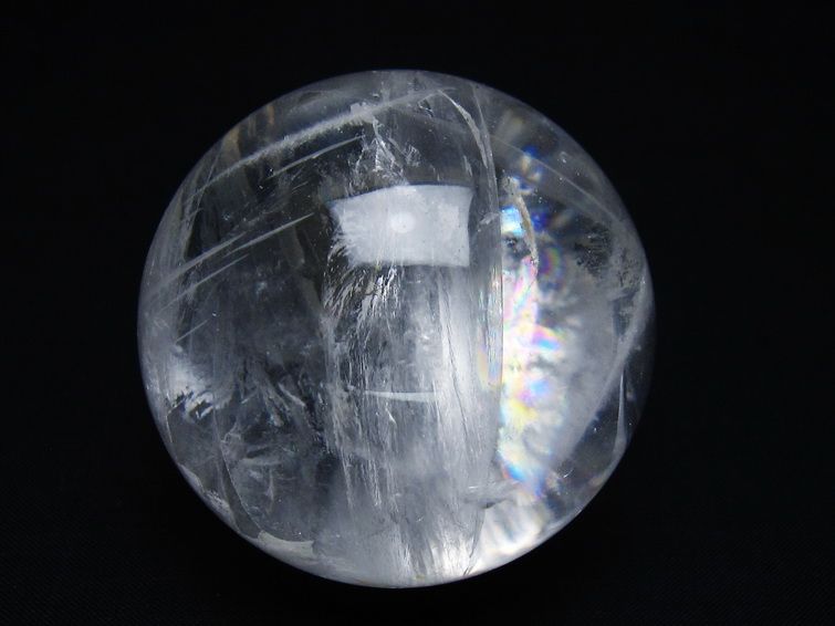 水晶 丸玉 60mm スフィア 置物 水晶玉 一点物 151-8964