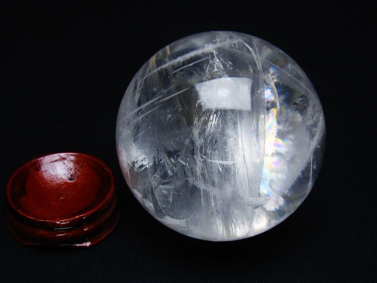 水晶 丸玉 60mm スフィア 置物 水晶玉 一点物 151-8964