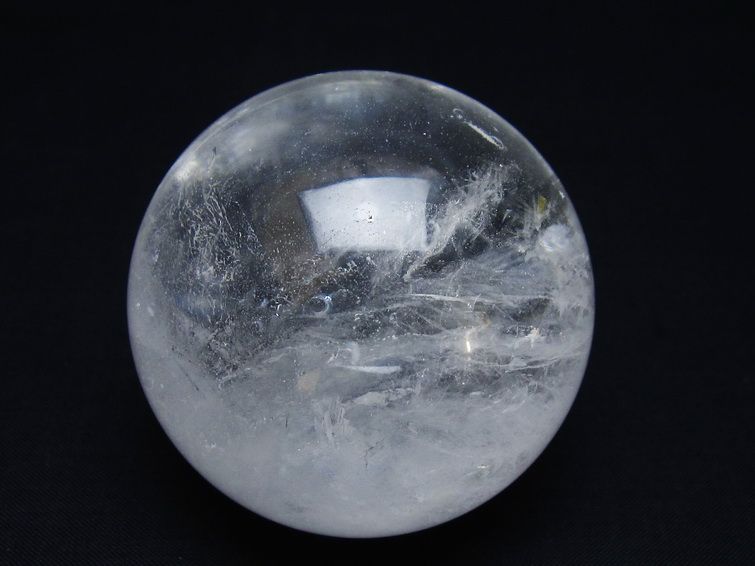 水晶 丸玉 64mm スフィア 置物 水晶玉 一点物 151-8971