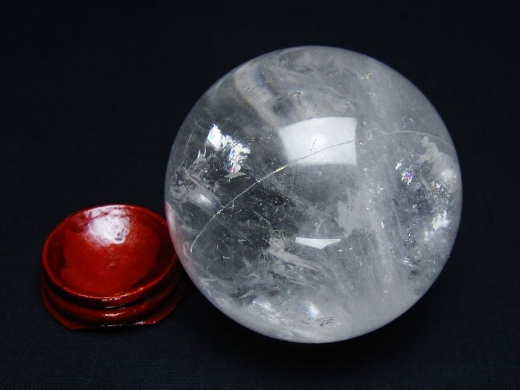 水晶 丸玉 65mm スフィア 置物 水晶玉 一点物 151-8972