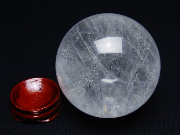 水晶 丸玉 65mm スフィア 置物 水晶玉 一点物 151-8974