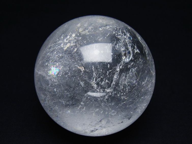水晶 丸玉 66mm スフィア 置物 水晶玉 一点物 151-8975