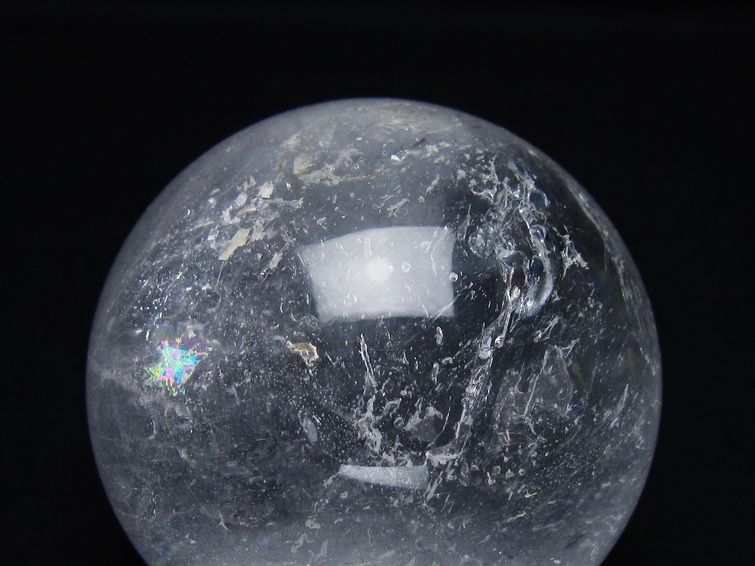 水晶 丸玉 66mm スフィア 置物 水晶玉 一点物 151-8975