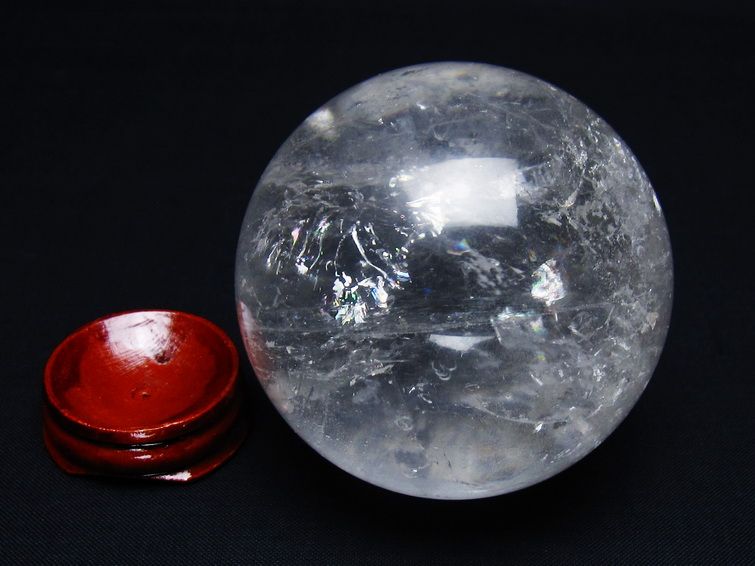 水晶 丸玉 67mm スフィア 置物 水晶玉 一点物 151-8979