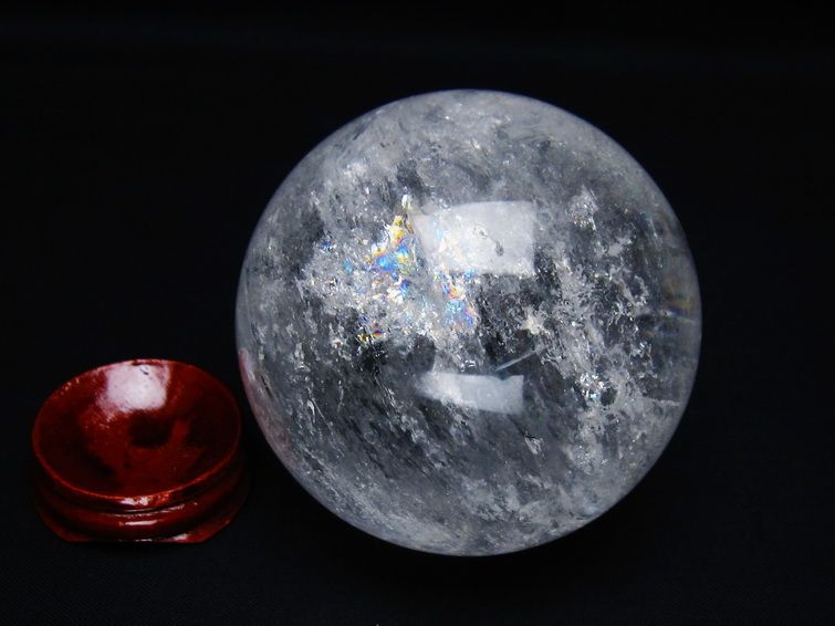 水晶 丸玉 69mm スフィア 置物 水晶玉 一点物 151-8982