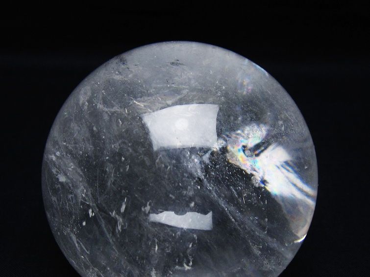 水晶 丸玉 79mm スフィア 置物 水晶玉 一点物 151-8988