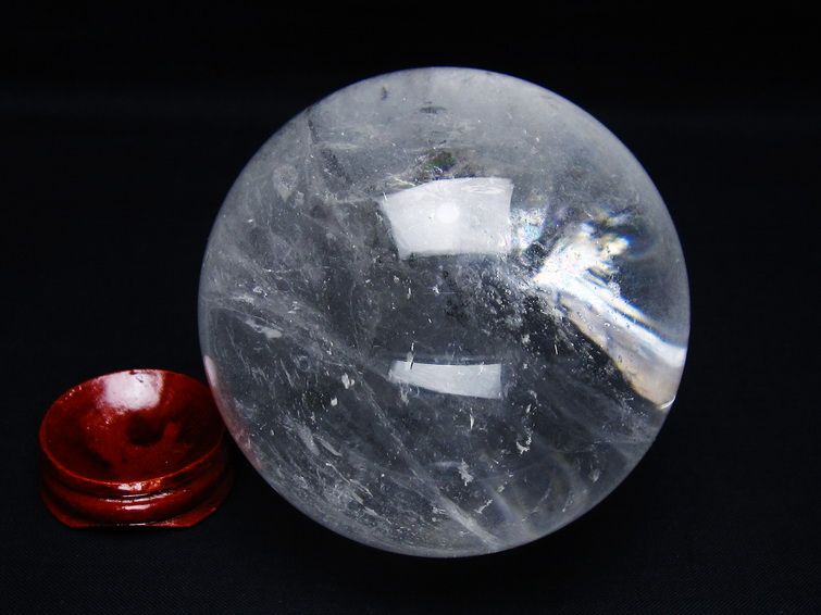 水晶 丸玉 79mm スフィア 置物 水晶玉 一点物 151-8988