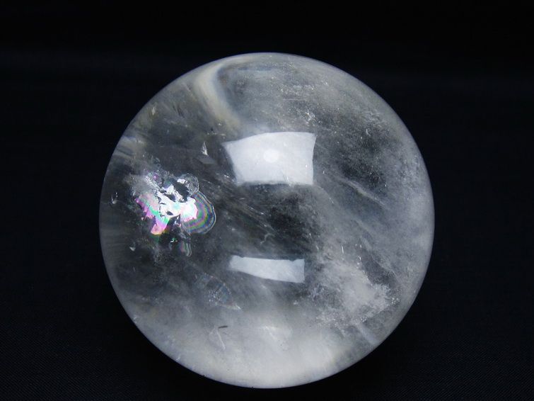 水晶 丸玉 75mm スフィア 置物 水晶玉 一点物 151-8989