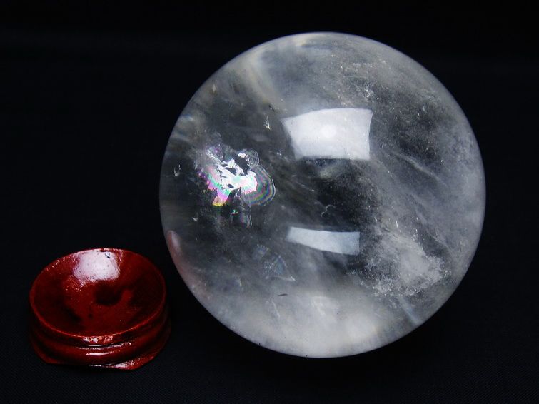 水晶 丸玉 75mm スフィア 置物 水晶玉 一点物 151-8989