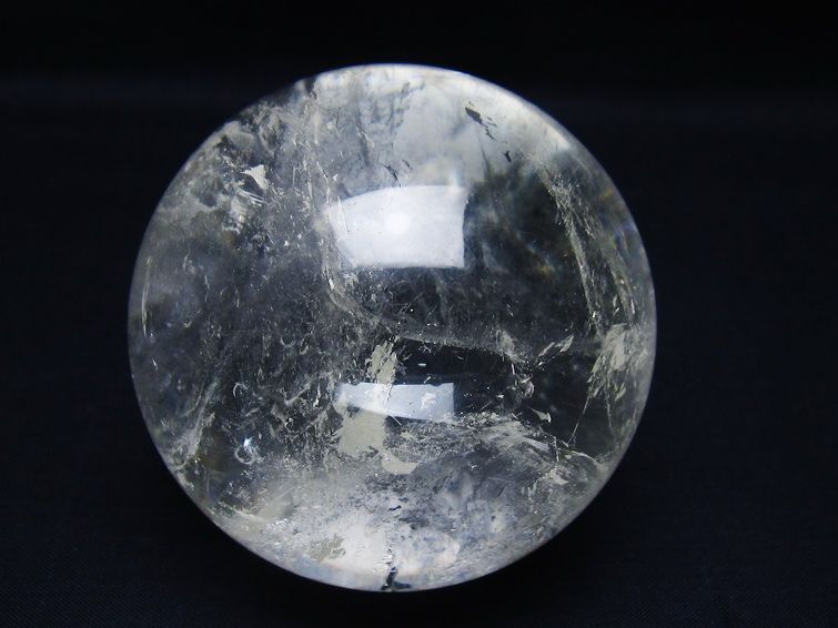 水晶 丸玉 74mm スフィア 置物 水晶玉 一点物 151-8991