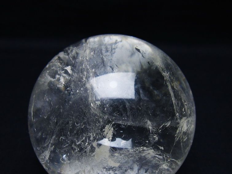 水晶 丸玉 74mm スフィア 置物 水晶玉 一点物 151-8991