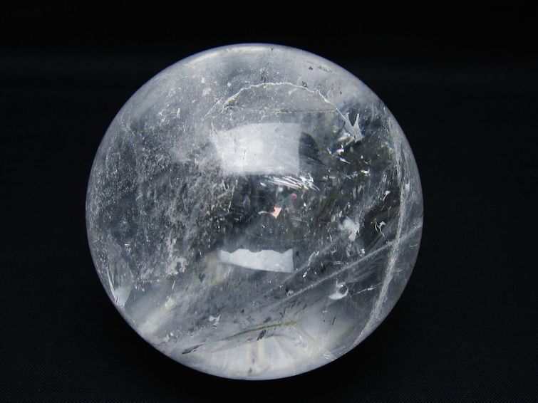 水晶 丸玉 74mm スフィア 置物 水晶玉 一点物 151-8992