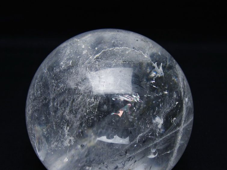水晶 丸玉 74mm スフィア 置物 水晶玉 一点物 151-8992
