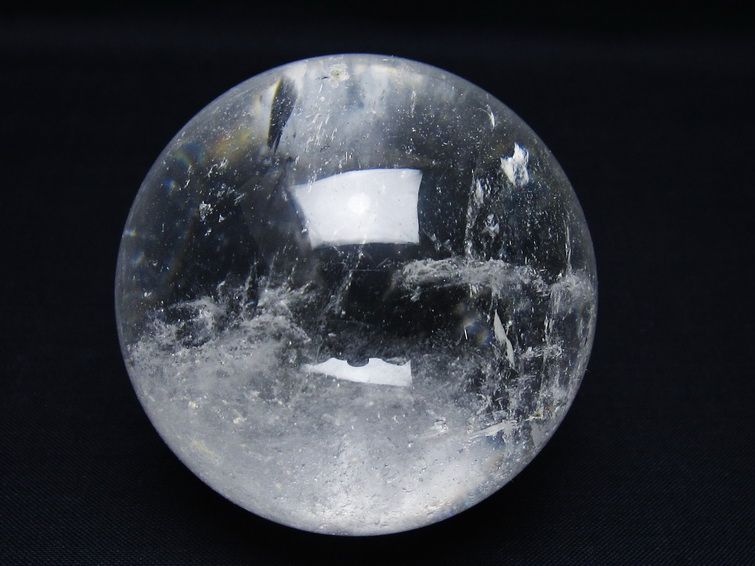 水晶 丸玉 64mm スフィア 置物 水晶玉 一点物 151-8997