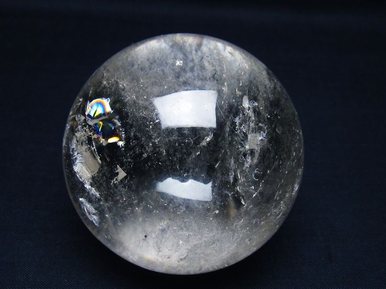 水晶 丸玉 64mm スフィア 置物 水晶玉 一点物 151-8998