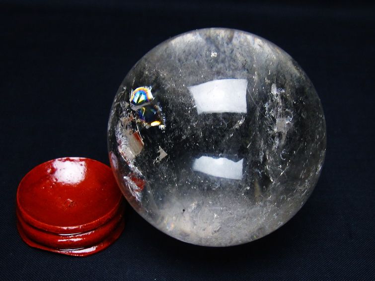 水晶 丸玉 64mm スフィア 置物 水晶玉 一点物 151-8998