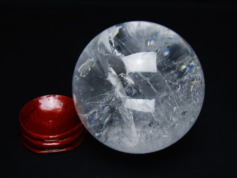 水晶 丸玉 63mm スフィア 置物 水晶玉 一点物 151-9001