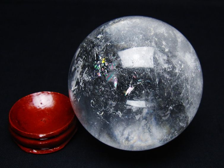 水晶 丸玉 62mm スフィア 置物 水晶玉 一点物 151-9006