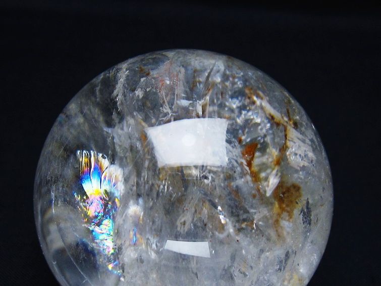 水晶 丸玉 60mm スフィア 置物 水晶玉 一点物 151-9007