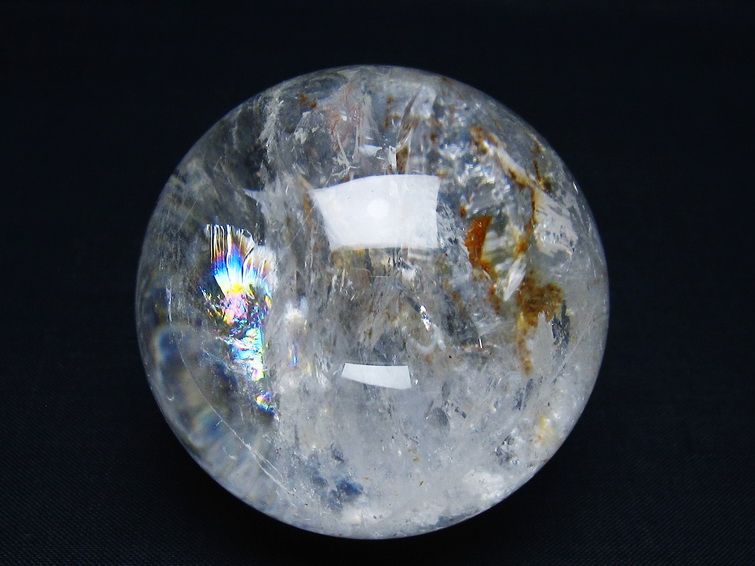 水晶 丸玉 60mm スフィア 置物 水晶玉 一点物 151-9007