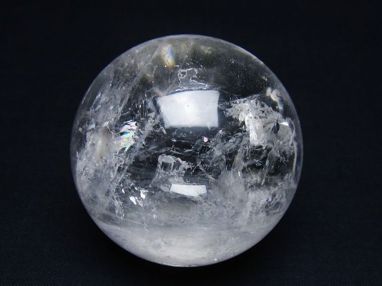 水晶 丸玉 60mm スフィア 置物 水晶玉 一点物 151-9008