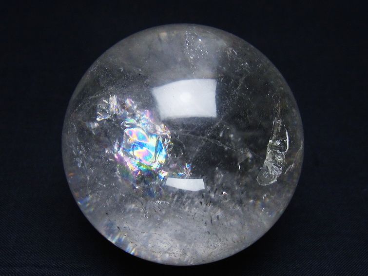 水晶 丸玉 59mm スフィア 置物 水晶玉 一点物 151-9009