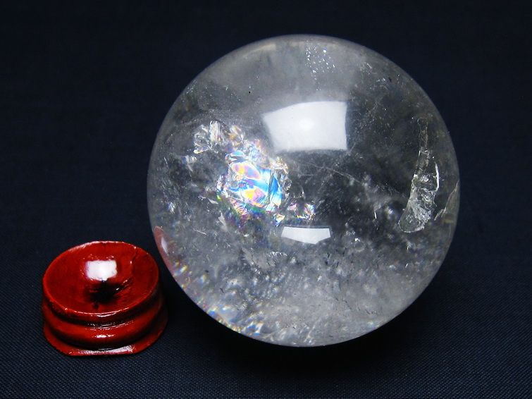 水晶 丸玉 59mm スフィア 置物 水晶玉 一点物 151-9009