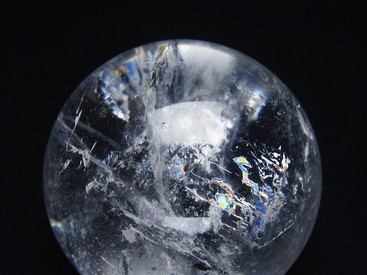 水晶 丸玉 58mm スフィア 置物 水晶玉 一点物 151-9016