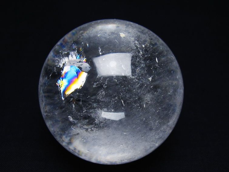 水晶 丸玉 57mm スフィア 置物 水晶玉 一点物 151-9019