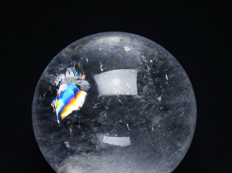 水晶 丸玉 57mm スフィア 置物 水晶玉 一点物 151-9019