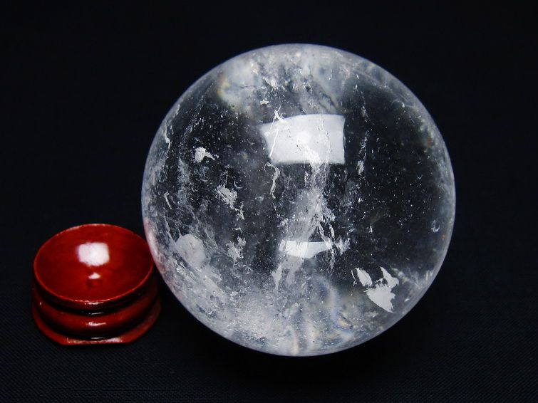 水晶 丸玉 56mm スフィア 置物 水晶玉 一点物 151-9022