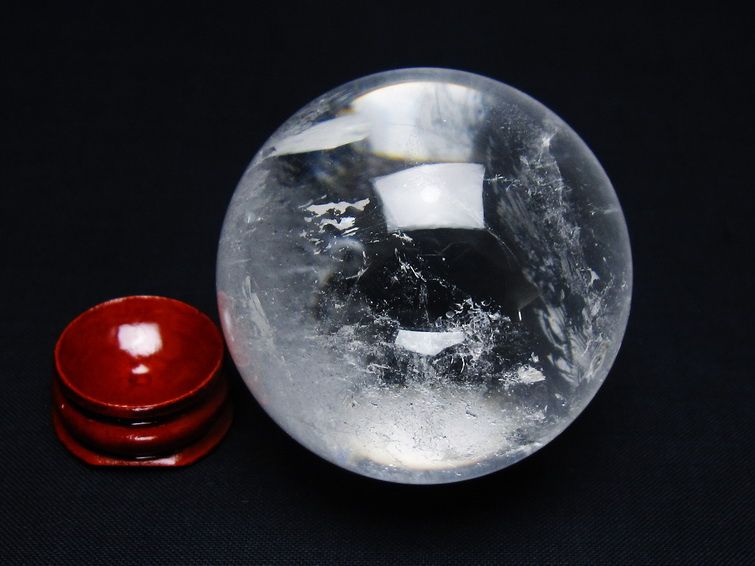 水晶 丸玉 53mm スフィア 置物 水晶玉 一点物 151-9026 [sold out]