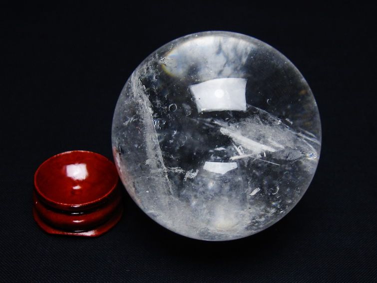 水晶 丸玉 53mm スフィア 置物 水晶玉 一点物 151-9027