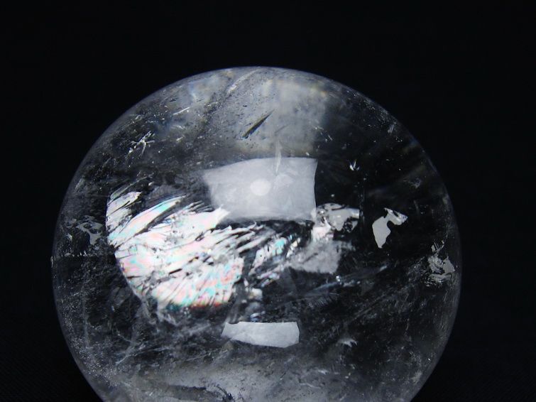 水晶 丸玉 52mm スフィア 置物 水晶玉 一点物 151-9029